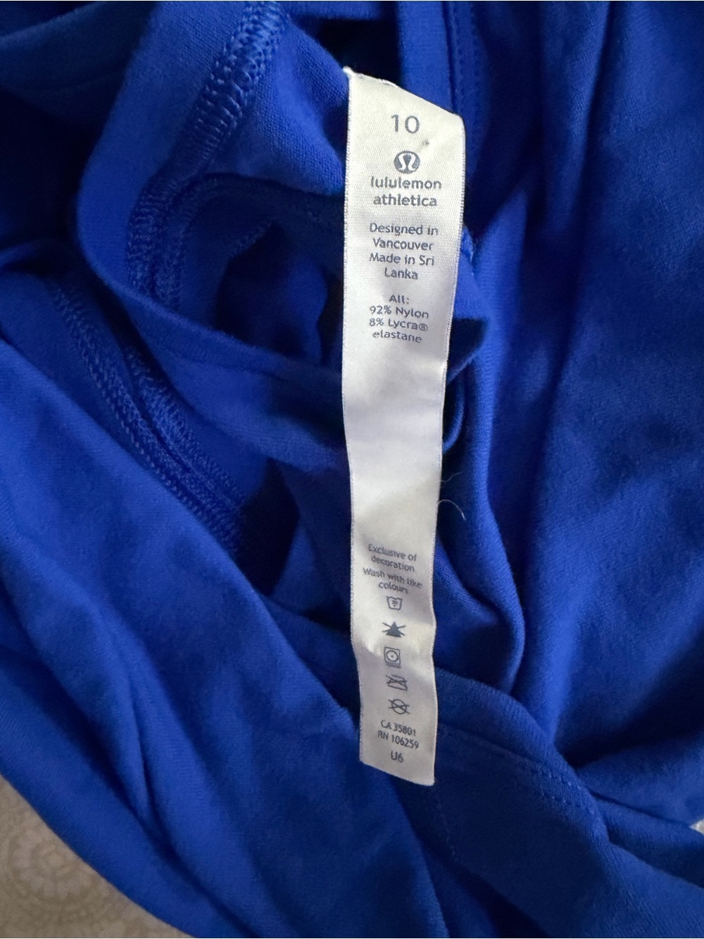 Lululemon Racerback Athletic Tank Top Blue Size 10 – Like New - Picture 8 of 8